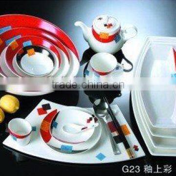 high quality porcelain dinner set with printing G23