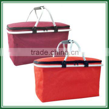 High quality folding picnic basket, picnic cooler bag, cooler basket