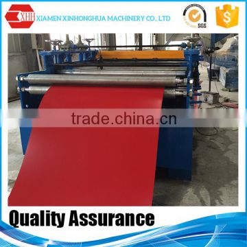 Metal sheet flattening slitting cutting machine with decoiler