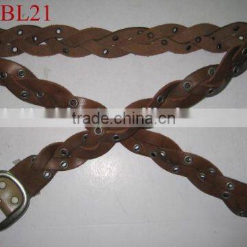 PU Leather Braided Belt