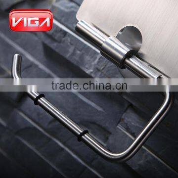 Stainless Steel Toilet Paper Holder With Shelf Brush Nickel