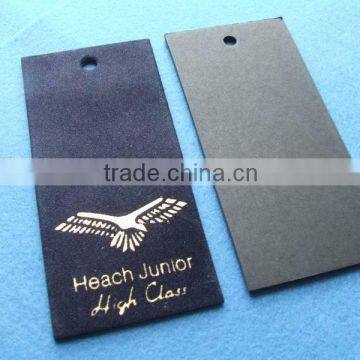 brand garment embossed foil paper tag labels