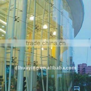 Clear Curved Laminated Glass Curtain Wall Design