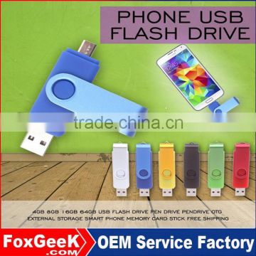 100% Real Capacity NEW OTG USB flash drive colorful pen drive 4GB 8GB 16GB 32GB metal usb stick Support Smart phone PC U disk