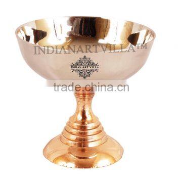 IndianArtVilla Steel Copper Ice Cream Desert Bowl 130 ML - Serving Ice Cream Desert Home Hotel Restaurant Tableware