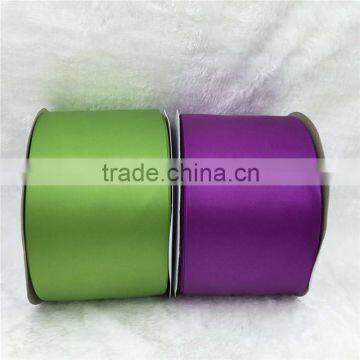 Wholesale 100% Polyester 4 inch Single Face Satin Ribbon,Custom 6 inch satin ribbon