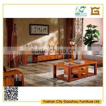 living room furniture with retractable low cabinet