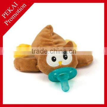 Super soft plush toy with baby funny pacifier