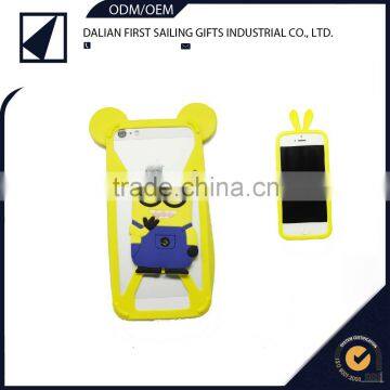 2015 hot selling fashion design cartoon shape multi-functional factory price soft silicone universal phone case