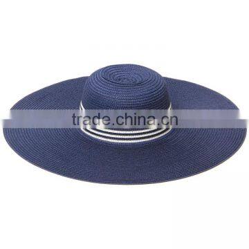 Ladies fashion wide brim paper straw sun beach floppy hats