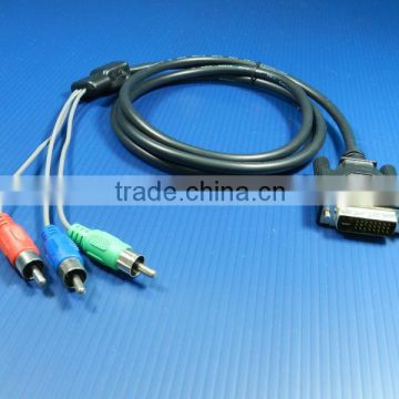 DVI-I 24+5 (Male) - RCA Plug*3 (R.G.B)Cable