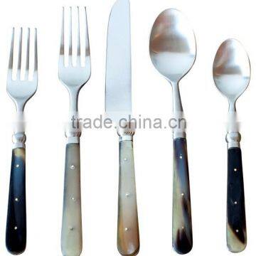 Indian Handmade Buffalo Horn Cutlery Sets Like Horn Spoons, Horn Forks , Horn Knife For Home Stores ,