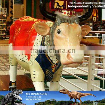 My Dino-C042 Colored fiberglass cow model for sale