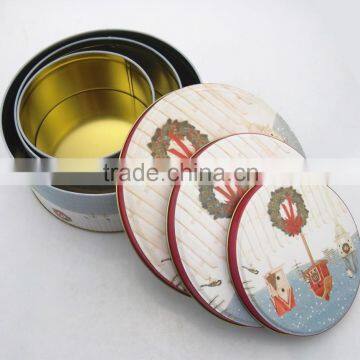 Promotional christmas gift cookie tin box set