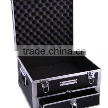 Aluminum Tool Case with foam and drawer Carrying case