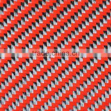 Real carbon fiber fabric Red/Black Carbon/Kevlar Hybrid Cloth 200g/m2 1m*1m red and black kevlar cloth