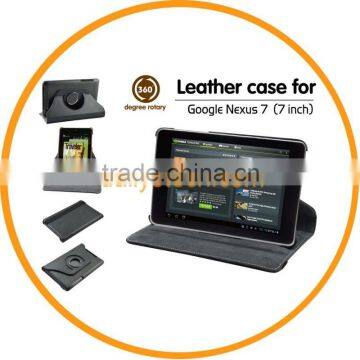 360 degree rotary leather case for Google Nexus 7" 7 inch