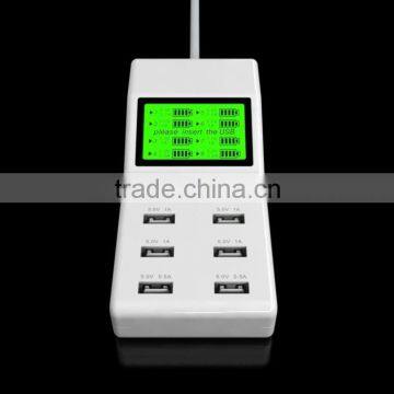 Quick Charging Smart Led Display Travel Adapter Portable Multiple Usb Home Wall Charger 8port photo-4