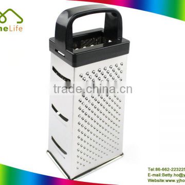 Best design stainless steel 4 side cheese grater with PP handle