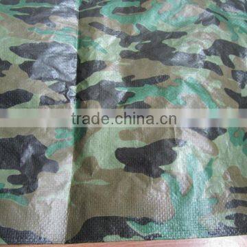Camouflage Canvas Fabric Tarpaulin With Reinforced Eyelets