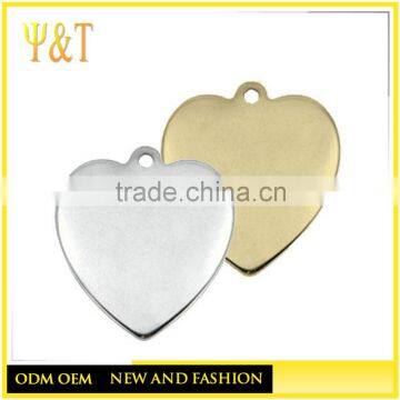 Factory direct custom LOGO blank solid heart shape pendants,filigree firlfriend heart pendants necklaces (DIY-026)