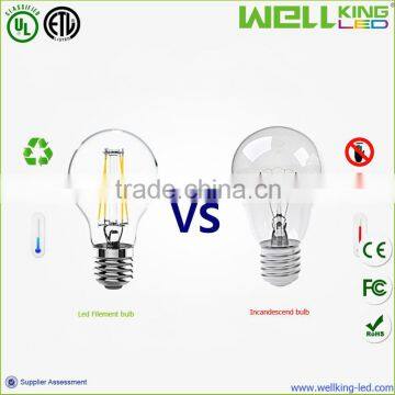  Hot Sale 6W UL Filament Led Bulb with E27/E26 Based