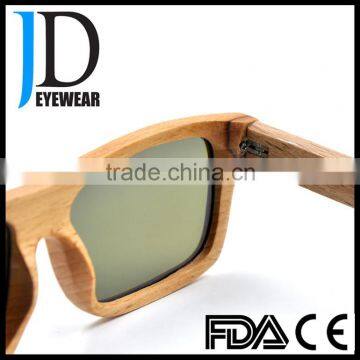 Wholesale 2016 Hinge Wood Sunglasses Anti-reflection Mirror Lenses Sunglasses