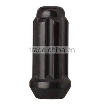 1/2" Black Spline Drive Lug Nuts Tuner Style 6 Spline With Key