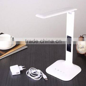 Dimmable LED Table Lamp Led Rechargeable Desk Lamp Eye Protection Portable LED Reading Lamp With Calendar Alarm Colck photo-2