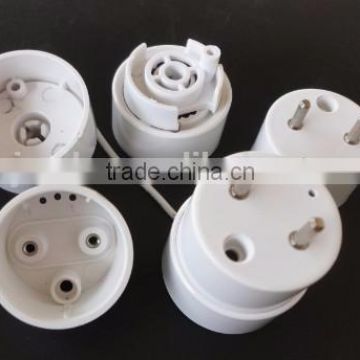 Rotating lamp T8 cap white plastic copper pin T8 cap