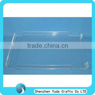 acrylic slatwall display tray lucite display shelf