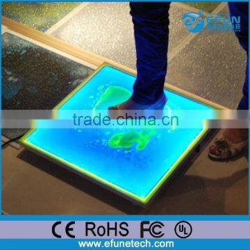 16 colors decorative light up liquid floor, liquid led stage floor