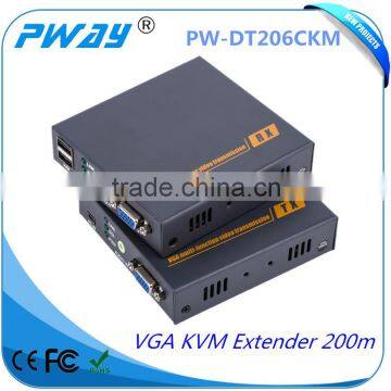 high quality and wholesale Pinwei PW-DT206CKM Cat5 KVM Extender Extend KVM (keyboard, VGA and mouse) signal over single Cat5e/6