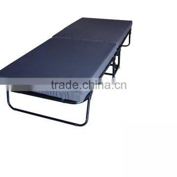 metal folding bed with fabric and foam