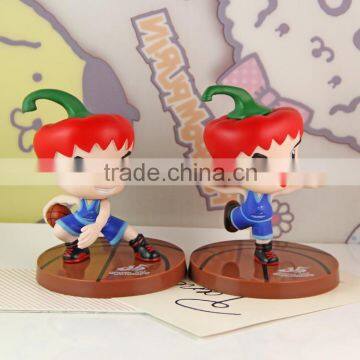 wholesale 3D solid cartoon sports boy plastic doll,unique event souvenir doll for boys