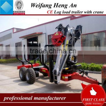 ATV 8ton log loader trailer with crane