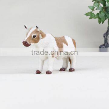 cute mini calf figurine cow horn decoration