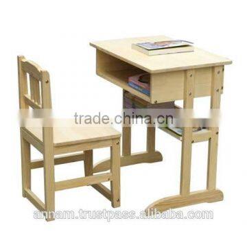 chair and table set for children from solid wood