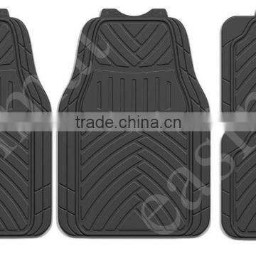 Universal Fit Rubber Black Car Floor Mats