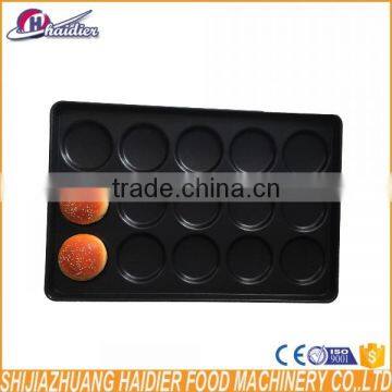 High Quality 15 Grooves Aluminum Alloy Hamburger Teflon Coated Baking Tray Round Brea Baking Tray photo-3