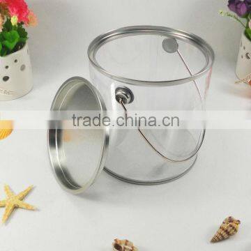 round PVC tin box