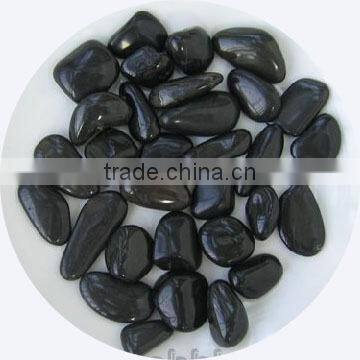 Black Polished Gravel Pebble Stone photo-2