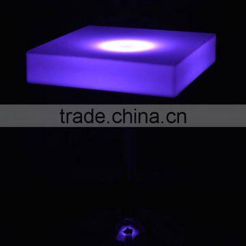 LED Remote Tall Square Coffee Table/ Hot Sell LED Rechargeable Coffee Table/LED Outdoor Lawn Square Table photo-2