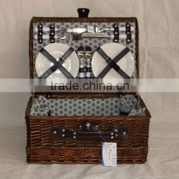 Handmade Luxury Round Wicker Picnic Basket With Handle Wholesale