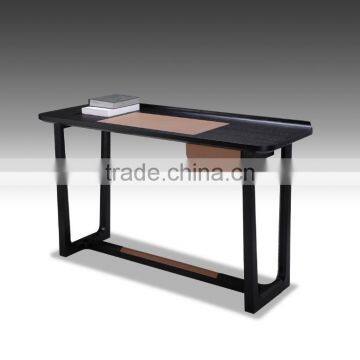 Modern Simple Hot Wood Kids Study Table With Drawer Black Color Book Room Office Table photo-2