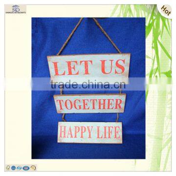 Custom Design Popular Hanging String Mdf Material Door Plate photo-2