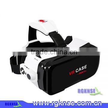 Delicate Portable VR CASE 6th VR 3D Glasses Headset with Remote Control for Smart Phone