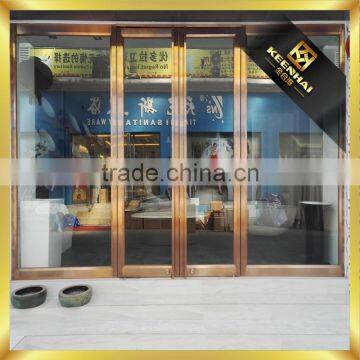 Bronze Coloed Stainless Steel Glass Door Frame Inox Door photo-3