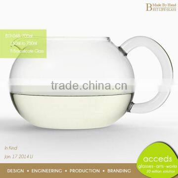 2014 Unique New Design Borosilicate 450Ml Glass Teapot photo-3