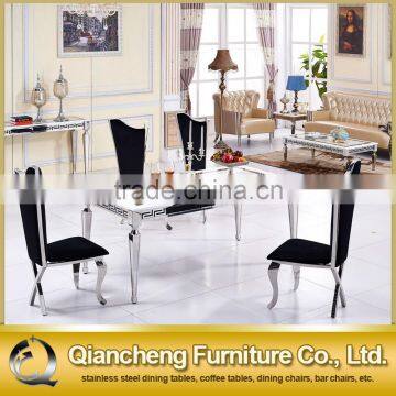 Modern Simple Marble Top Metal Dining Room Table photo-6